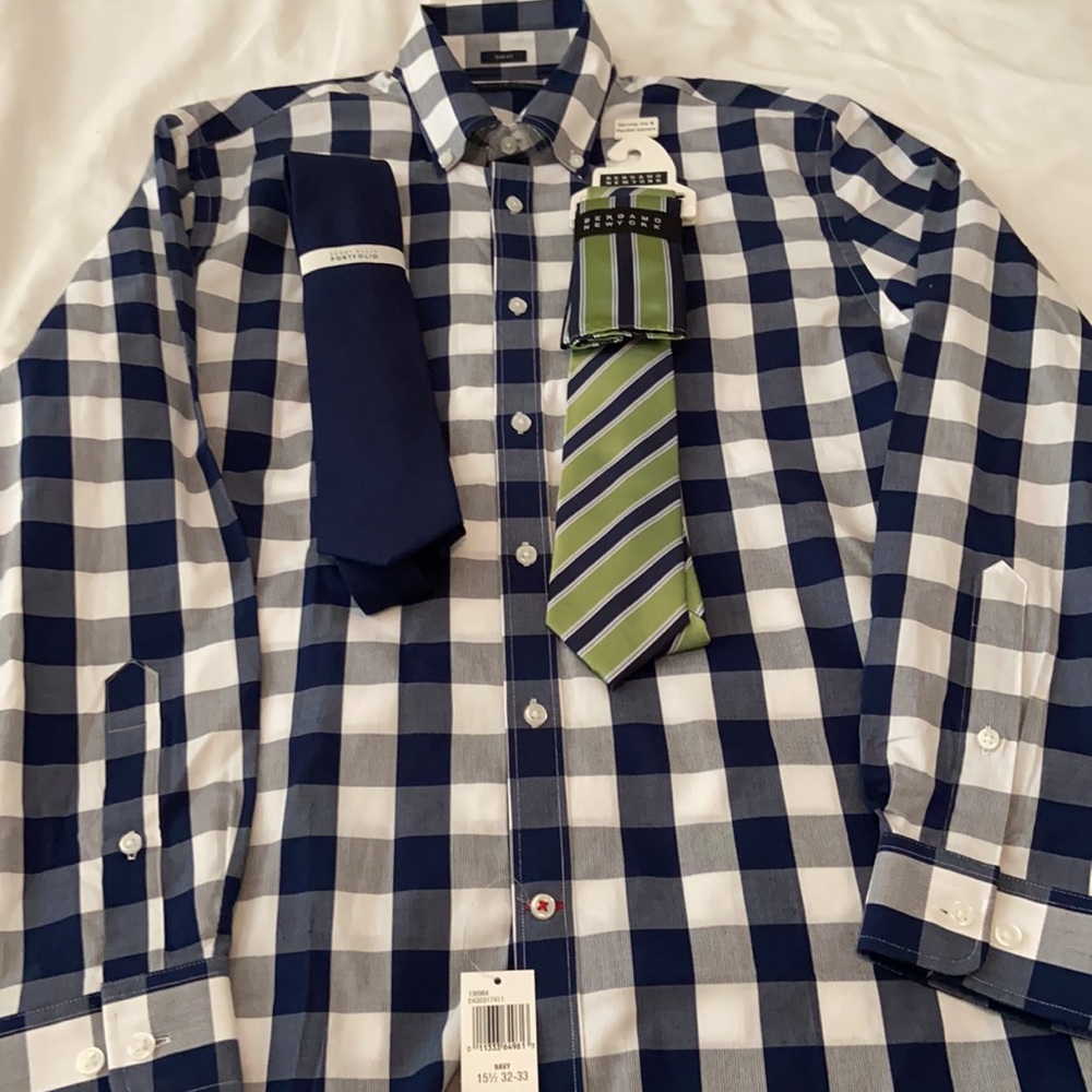 Tommy Hilfiger Shirt & Perry Ellis & Bergamo Ties - Picture 5 of 13